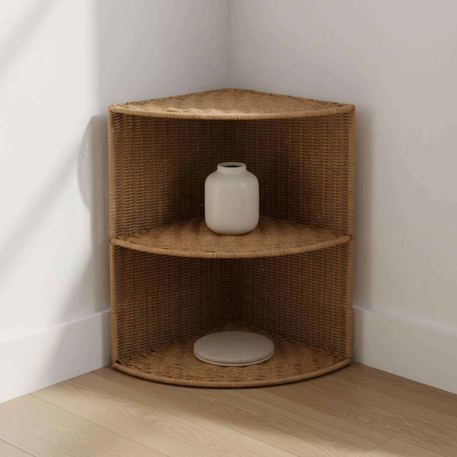 Fan-Shaped Corner Basket Space-Saving Corner Storage Basket Decorative Easy Reach for Living Room
Fan-Shaped Corner Basket Space-Saving Corner Storage Basket Decorative Easy Reach for Living Room