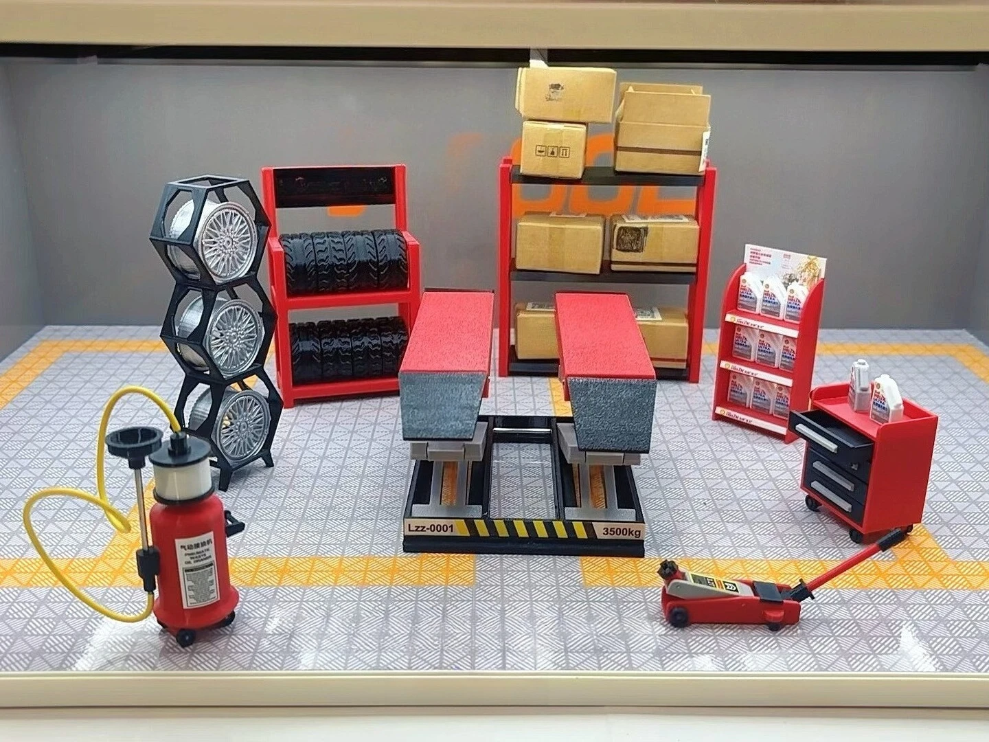 Diorama 1/18 Auto Reparatur Werkzeug Modell Set Garagenszene-Requisiten Modell
Diorama 1/18 Auto Reparatur Werkzeug Modell Set Garagenszene-Requisiten Modell