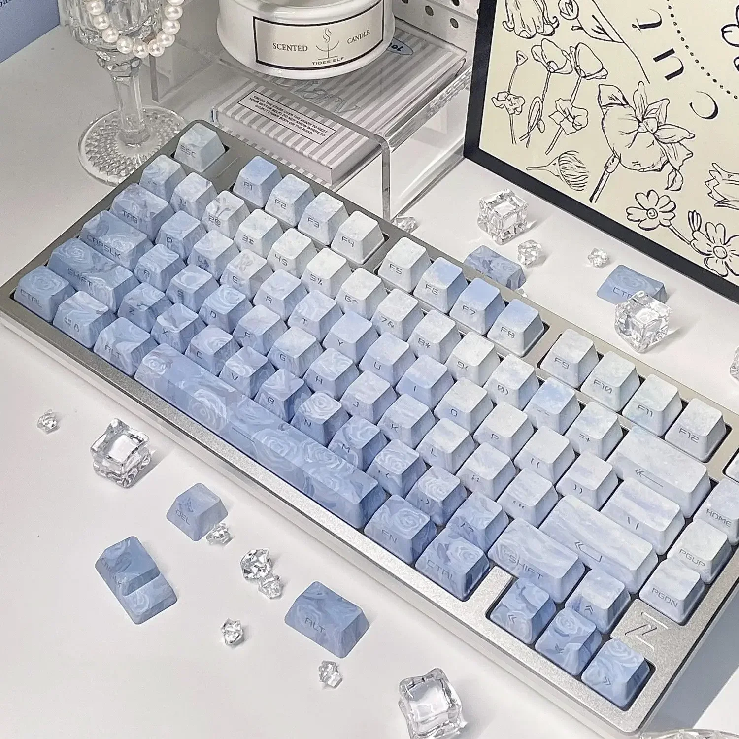 Rose Coast Keycap OEM Height Side Engraving Transparent PBT Material Sublimation High Value Personalized Keycap
Rose Coast Keycap OEM Height Side Engraving Transparent PBT Material Sublimation High Value Personalized Keycap