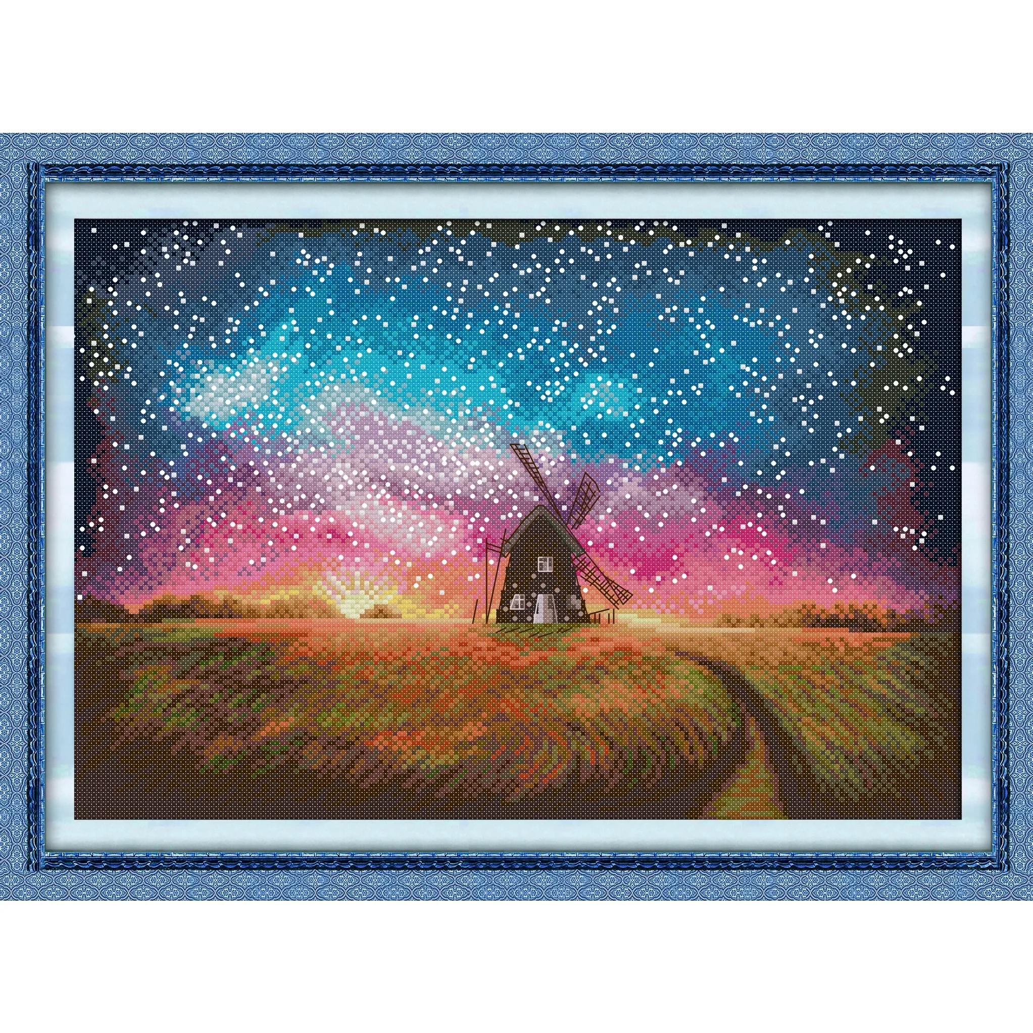 Soulgift News Набор для вышивки крестом с предварительной печатью, штампованная ткань Аида с нитками DMC, набор для вышивания - ветряная мельница и закат
Soulgift News Набор для вышивки крестом с предварительной печатью, штампованная ткань Аида с нитками DMC, набор для вышивания - ветряная мельница и закат