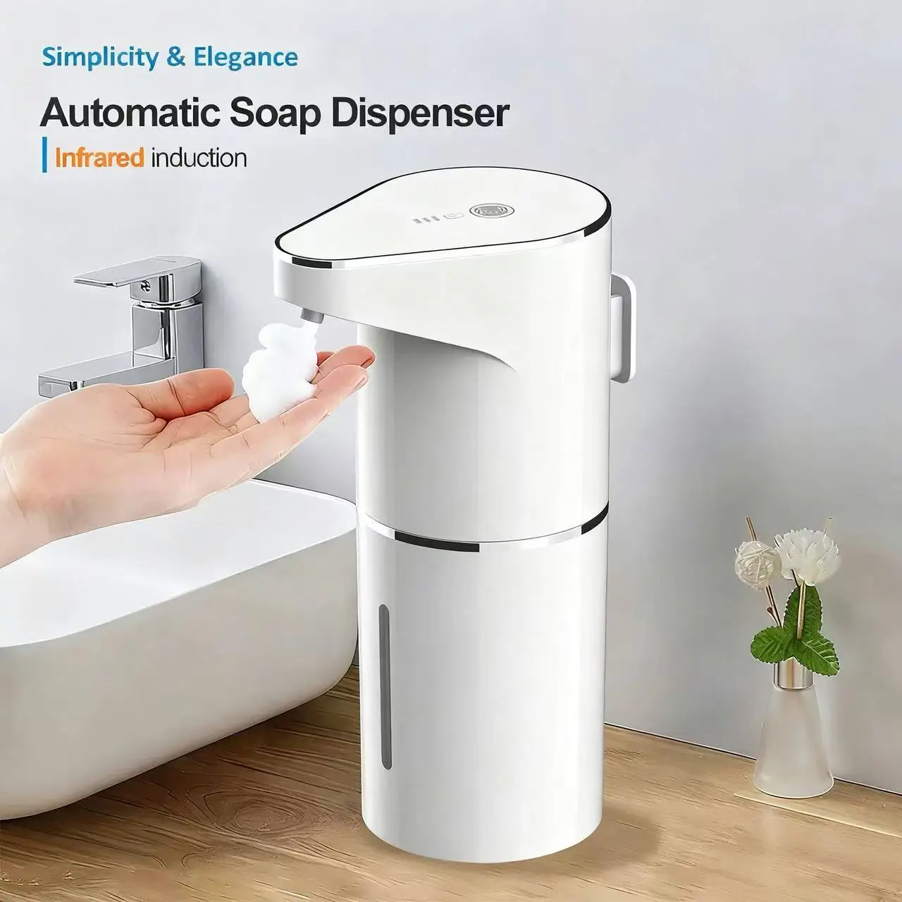 Automatic Soap Dispenser –Touchless Foaming Soap Dispenser 400ml USB Rechargeable Dispenser Electric Wall Mounted 4levels Adjus
Automatic Soap Dispenser –Touchless Foaming Soap Dispenser 400ml USB Rechargeable Dispenser Electric Wall Mounted 4levels Adjus