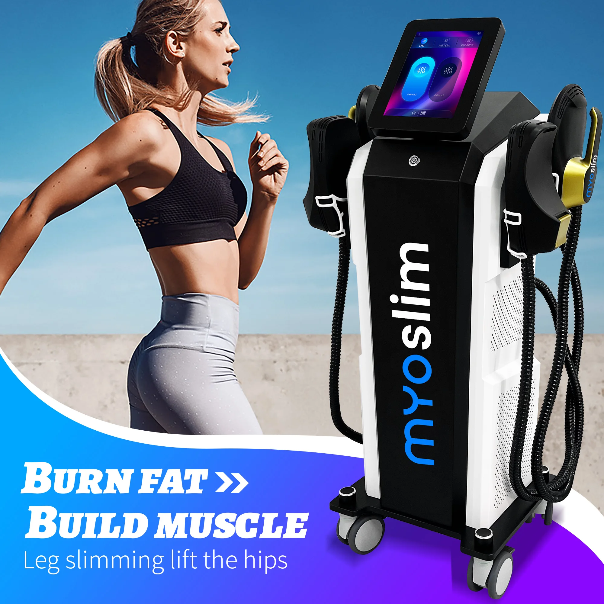 Myoslim Professional Muscle Stimulation NEO 6500W RF Machine EMS Body Sculpting Equipment Fat Burning Slimming
Myoslim Professional Muscle Stimulation NEO 6500W RF Machine EMS Body Sculpting Equipment Fat Burning Slimming