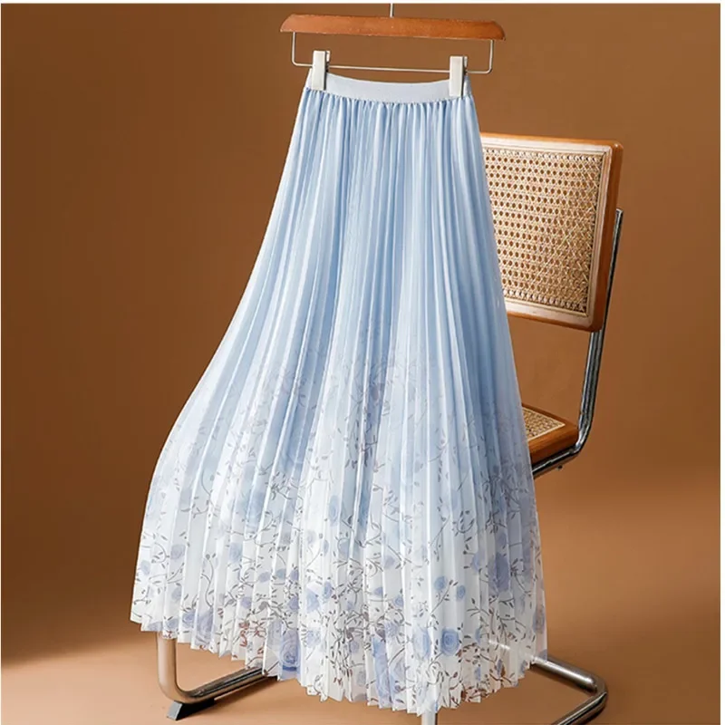 Printed Mesh half Skirt Women Spring Summer 2025 New Slim Floral Gauze Skirt Fashion Draped pleated A-line Long Skirts Female
Printed Mesh half Skirt Women Spring Summer 2025 New Slim Floral Gauze Skirt Fashion Draped pleated A-line Long Skirts Female