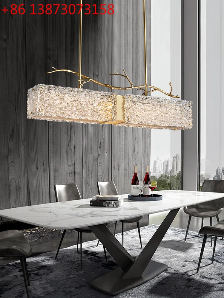 Modern new Chinese light luxury all-copper glass chandelier simple living room dining room bar Zen Chinese style tea room
Modern new Chinese light luxury all-copper glass chandelier simple living room dining room bar Zen Chinese style tea room