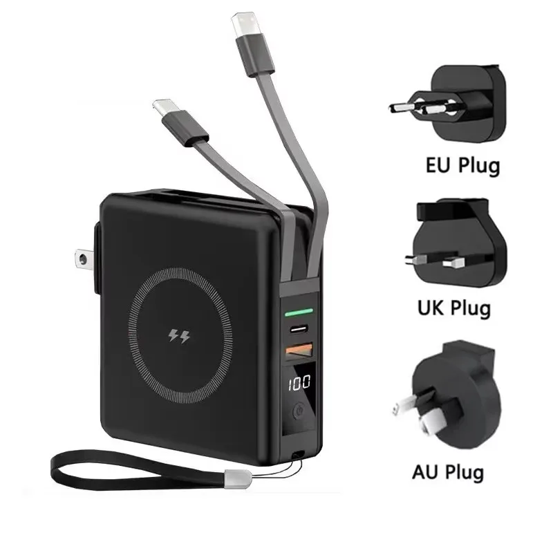 NEW 10000mAh Magnetic Power Bank with Cable Wall Charger AC Plug 22.5W Fast Charging Portable Charger for IPhone Xiaomi Magsafe
NEW 10000mAh Magnetic Power Bank with Cable Wall Charger AC Plug 22.5W Fast Charging Portable Charger for IPhone Xiaomi Magsafe