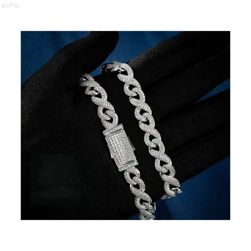 Arrival 12mm Infinity Link Chain Vvs Moissanite Diamond Stubbed 925 Sterling Silver White Gold Plated
Arrival 12mm Infinity Link Chain Vvs Moissanite Diamond Stubbed 925 Sterling Silver White Gold Plated
