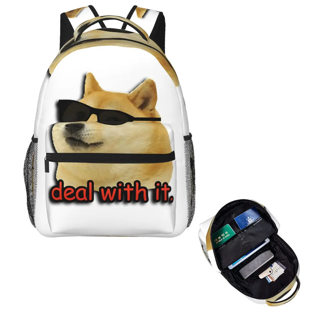 Doge Deal With It Dog Meme Student Backpack School Bag Hiking Travel Daypack for Men Women Fashion Bookbag Shoulder Bags
Doge Deal With It Dog Meme Student Backpack School Bag Hiking Travel Daypack for Men Women Fashion Bookbag Shoulder Bags