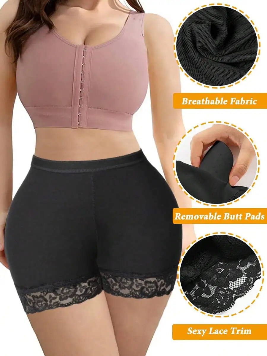 Womens Padded Butt Lifter Boyshorts Tummy Control Shapewear Lace Trim Hip Enhancer Shorts
Womens Padded Butt Lifter Boyshorts Tummy Control Shapewear Lace Trim Hip Enhancer Shorts
