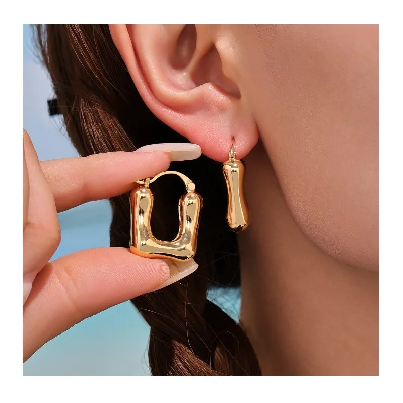 Seattle Environmentally Friendly Copper Material Plated Real Gold Geometric Earrings Fashion Earrings Do Not Fade Spot
Seattle Environmentally Friendly Copper Material Plated Real Gold Geometric Earrings Fashion Earrings Do Not Fade Spot