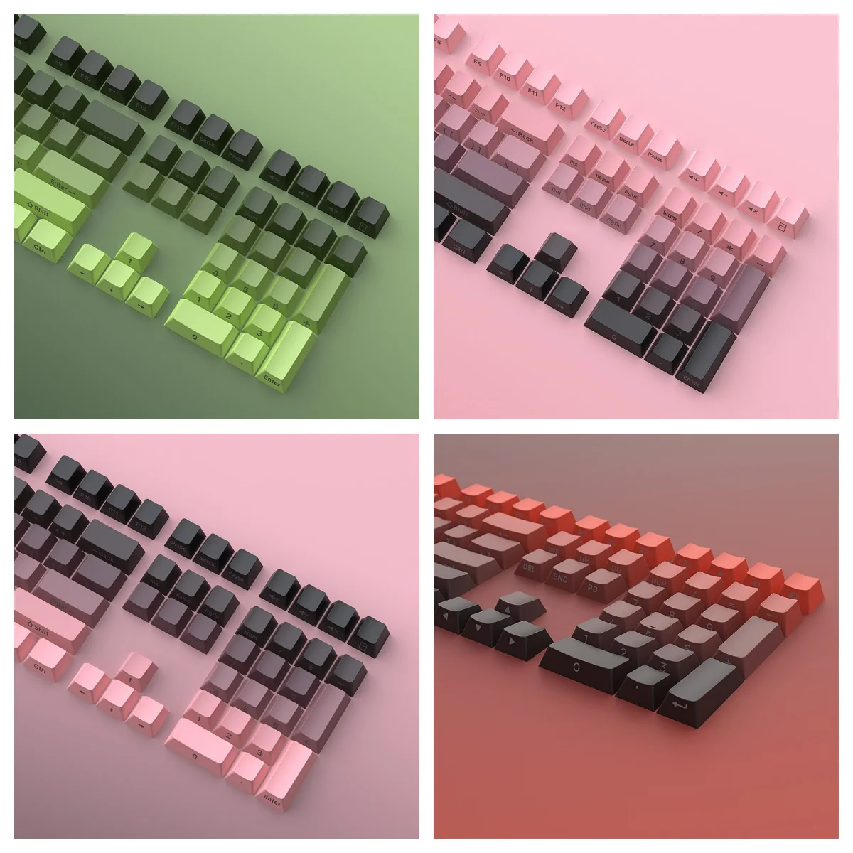 Multicolor Side-Engraved Shine-Through Keycaps - PBT Fine Textured Gradient Dye-Sub Keycap Set for Mechanical Keyboards
Multicolor Side-Engraved Shine-Through Keycaps - PBT Fine Textured Gradient Dye-Sub Keycap Set for Mechanical Keyboards