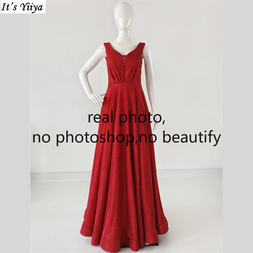 It's Yiiya Cusotmized Real Photo Evening Dress Red V-neck Zipper Back A-line Floor Length Plus size Women Party Formal Gown B543
It's Yiiya Cusotmized Real Photo Evening Dress Red V-neck Zipper Back A-line Floor Length Plus size Women Party Formal Gown B543