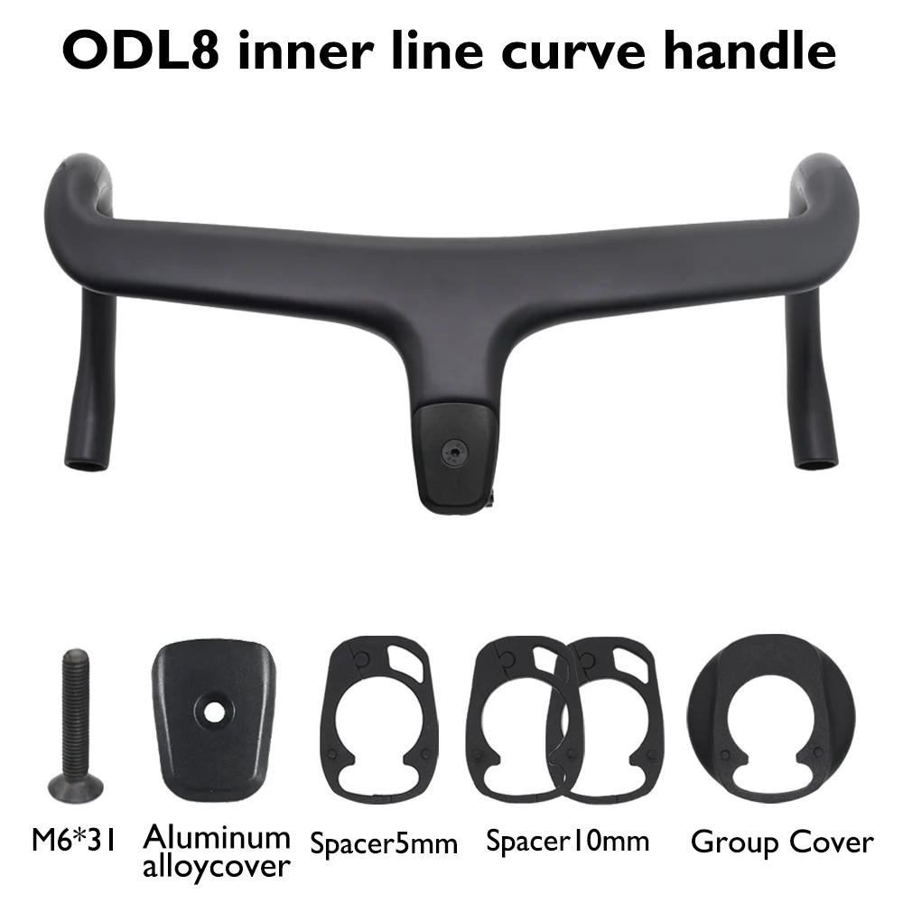 ODL8 ROAD full carbon one-piece handlebar with spacer28.6mm,black matte lightweight internal wiring 380-440 mm bicycle handlebar
ODL8 ROAD full carbon one-piece handlebar with spacer28.6mm,black matte lightweight internal wiring 380-440 mm bicycle handlebar