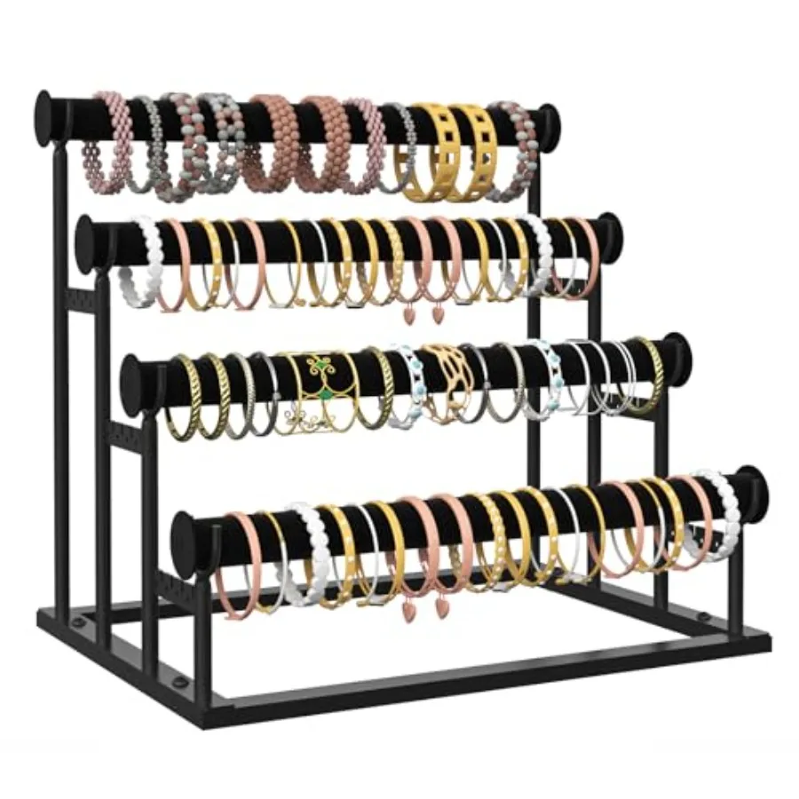 4 Tier Bracelet Holder, Detachable Velvet Jewelry Display Stand, T-Bar Necklace Storage Organizer Display Stand, Metal Bracelet
4 Tier Bracelet Holder, Detachable Velvet Jewelry Display Stand, T-Bar Necklace Storage Organizer Display Stand, Metal Bracelet