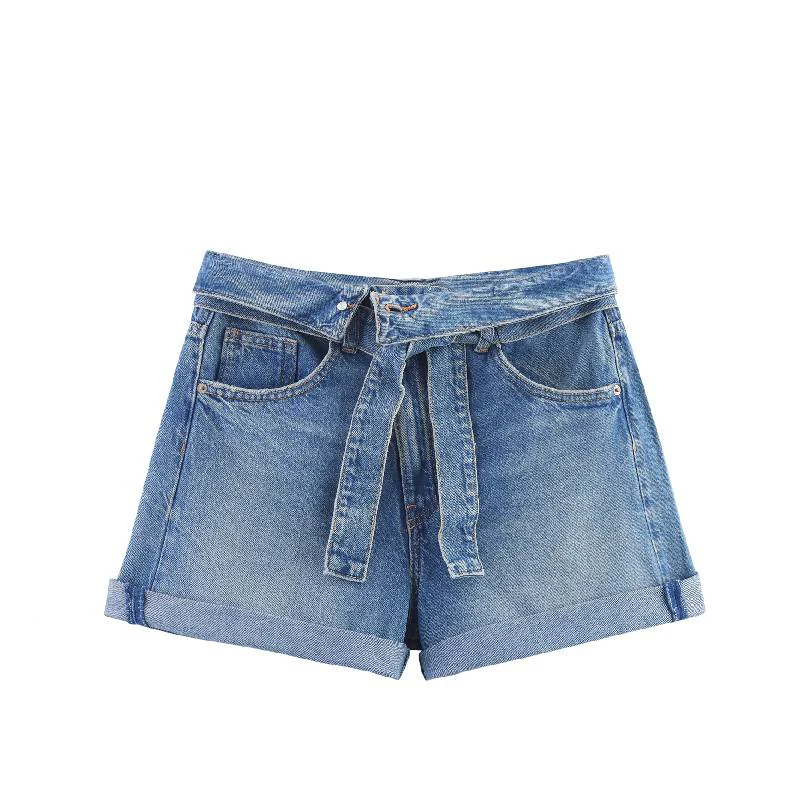 Retro Denim Shorts For Women 2025 New Fashion High Waisted Zipper Blue Shorts European American Style Casual Lace-up Half Pants
Retro Denim Shorts For Women 2025 New Fashion High Waisted Zipper Blue Shorts European American Style Casual Lace-up Half Pants