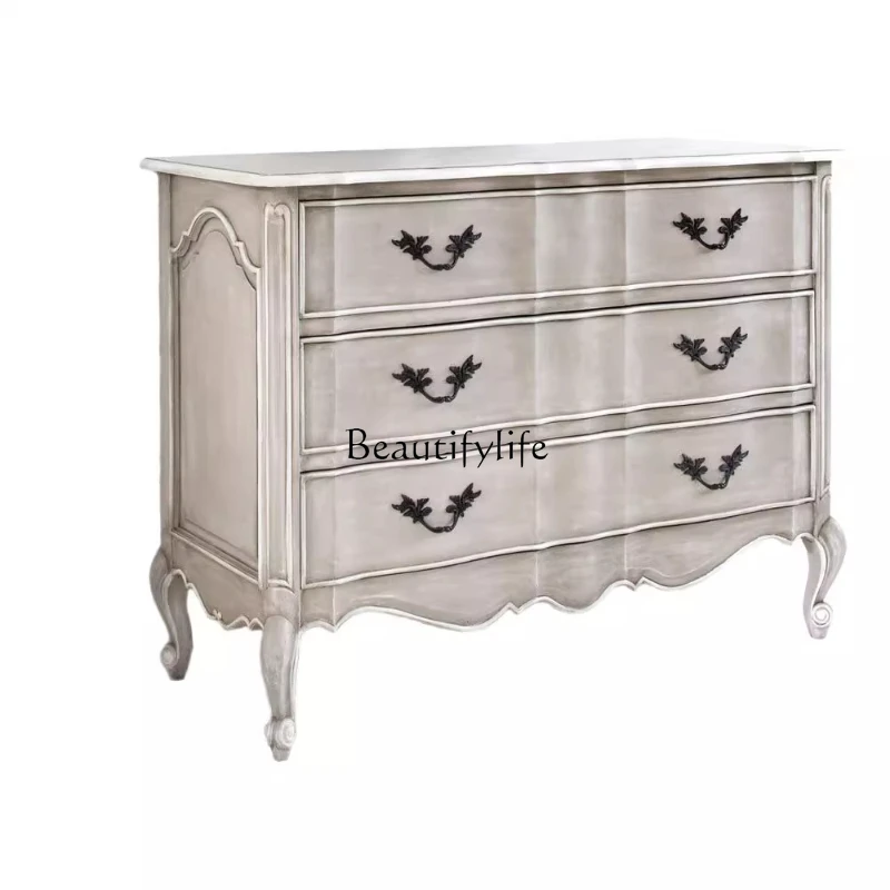 French solid wood three-bucket entrance cabinet American light luxury engraved retro old drawer shoe cabinet
French solid wood three-bucket entrance cabinet American light luxury engraved retro old drawer shoe cabinet