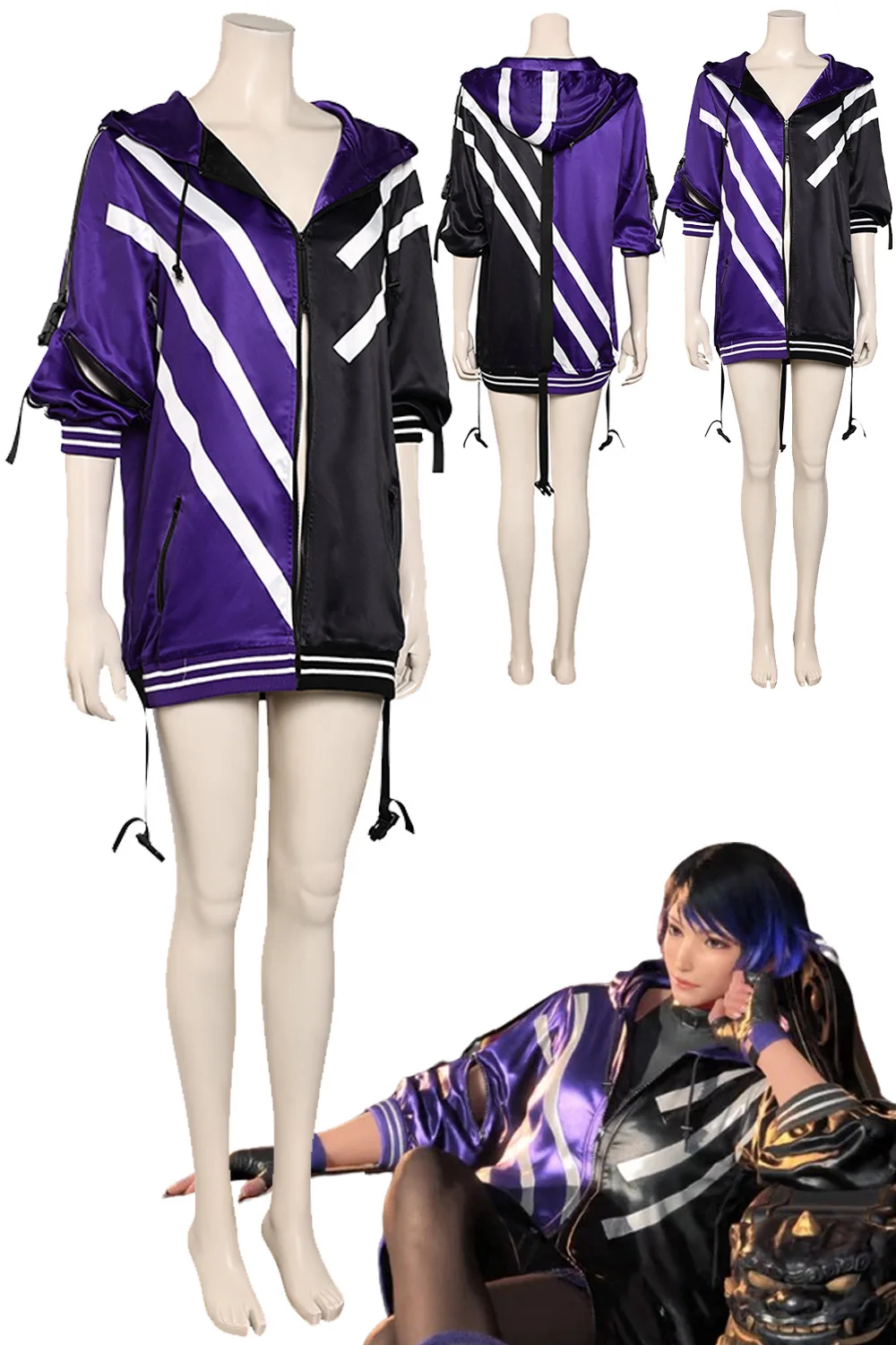Fantasy Reina Cosplay Fantasia Jacket Coat Anime Game Tekken8 Costume Disguise Adult Women Halloween Carnival Party Cloth
Fantasy Reina Cosplay Fantasia Jacket Coat Anime Game Tekken8 Costume Disguise Adult Women Halloween Carnival Party Cloth