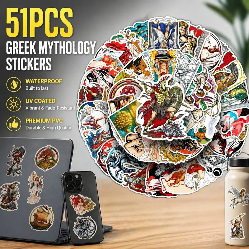51Pcs Ancient Greek Mythology Character Stickers Retro Vintage Graffiti Decals Decorative Ornament for Cellphone Laptop Notebook
51Pcs Ancient Greek Mythology Character Stickers Retro Vintage Graffiti Decals Decorative Ornament for Cellphone Laptop Notebook