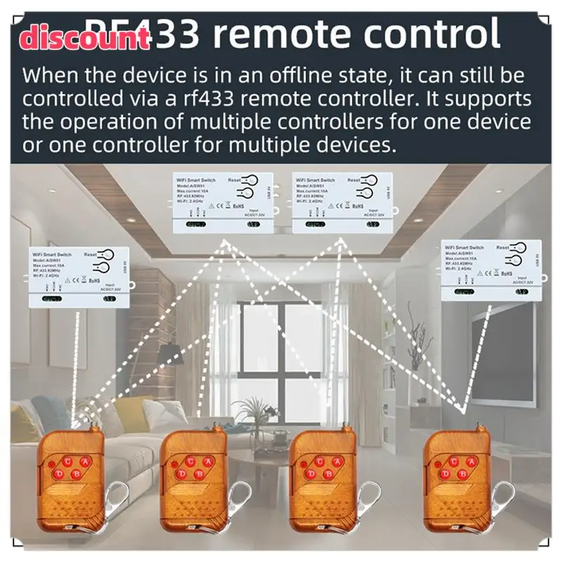 Гениальный-для Xiaomi Home APP Wi-Fi умный переключатель DIY таймер 7-32 В умный пульт дистанционного управления + 433 МГц удаленный модуль домашней автоматизации Smartlife
Гениальный-для Xiaomi Home APP Wi-Fi умный переключатель DIY таймер 7-32 В умный пульт дистанционного управления + 433 МГц удаленный модуль домашней автоматизации Smartlife