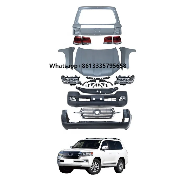 Auto Tuning Parts 2008-2015 Old to New 2016 Style pp Material Car Bumpers Car Accessories Body Kit Fit for Land Cruiser LC200
Auto Tuning Parts 2008-2015 Old to New 2016 Style pp Material Car Bumpers Car Accessories Body Kit Fit for Land Cruiser LC200