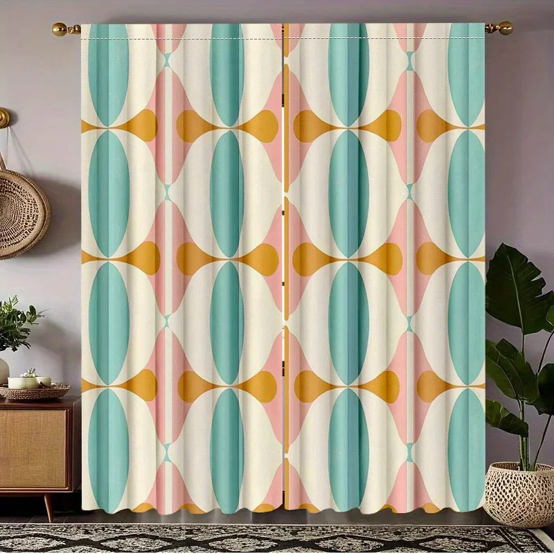 Elegant Geometric Pattern Curtain Panels Pastel Window Drapes Modern Boho Style Living Room Home Decoration Luxury Aesthetic
Elegant Geometric Pattern Curtain Panels Pastel Window Drapes Modern Boho Style Living Room Home Decoration Luxury Aesthetic