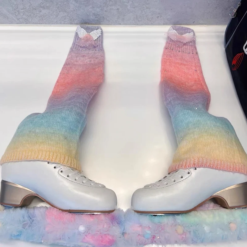 Figure skating anti slip socks, children's rainbow colored long leg socks, leg sleeves, warm mid leg socks
Figure skating anti slip socks, children's rainbow colored long leg socks, leg sleeves, warm mid leg socks