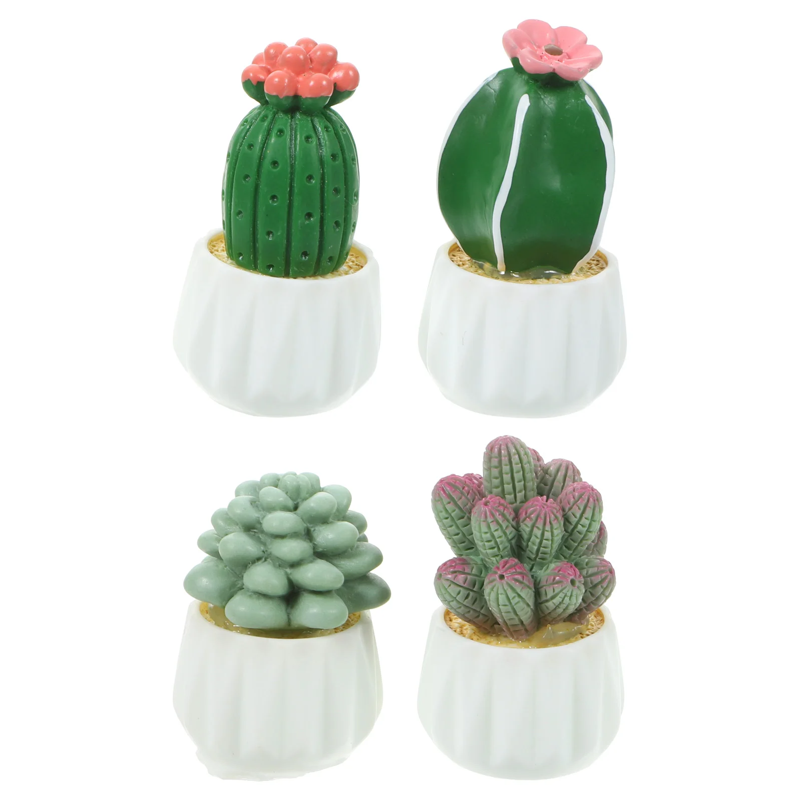 4 Pcs Mini Cactus Succulents Resin nament Bonsai Model Landscape Potted Plants Desktop Decor Safe Material
4 Pcs Mini Cactus Succulents Resin nament Bonsai Model Landscape Potted Plants Desktop Decor Safe Material