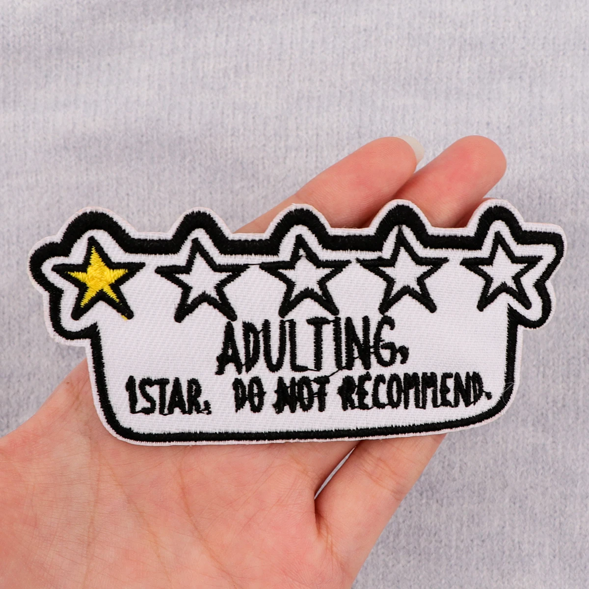 ADULTING Embroidered Patches For Clothing Thermoadhesive DIY Jackets Iron on Patches For Clothes Stars Sew Stickers
ADULTING Embroidered Patches For Clothing Thermoadhesive DIY Jackets Iron on Patches For Clothes Stars Sew Stickers