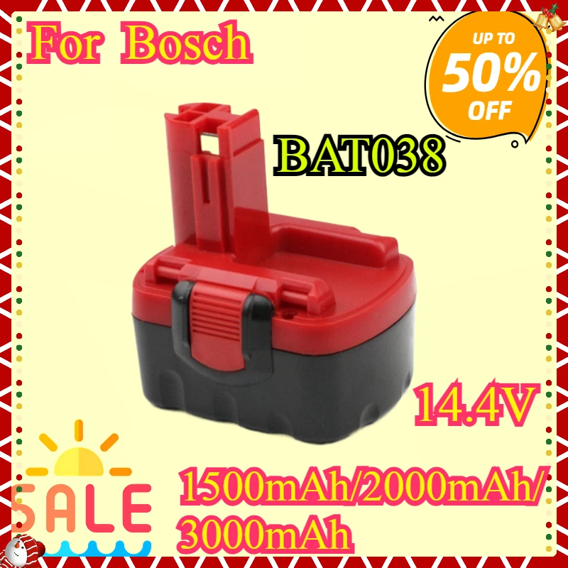 14.4V 2.0/1.5Ah/3.0Ah Rechargeable Battery For bosch Drill Screwdriver BAT038 BAT040 BAT140 BAT159 BAT041 3660K 2607335533
14.4V 2.0/1.5Ah/3.0Ah Rechargeable Battery For bosch Drill Screwdriver BAT038 BAT040 BAT140 BAT159 BAT041 3660K 2607335533