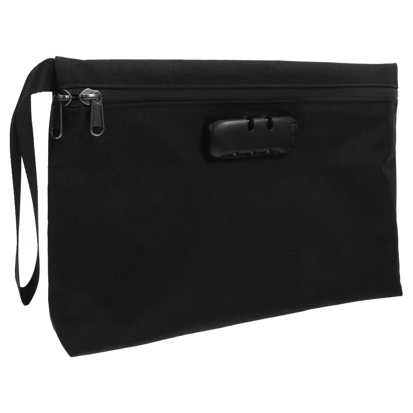 Portable Lock Storage Bag Black Polyester Travel Bags Splashproof Durable File Folder Document Bag Valuables
Portable Lock Storage Bag Black Polyester Travel Bags Splashproof Durable File Folder Document Bag Valuables