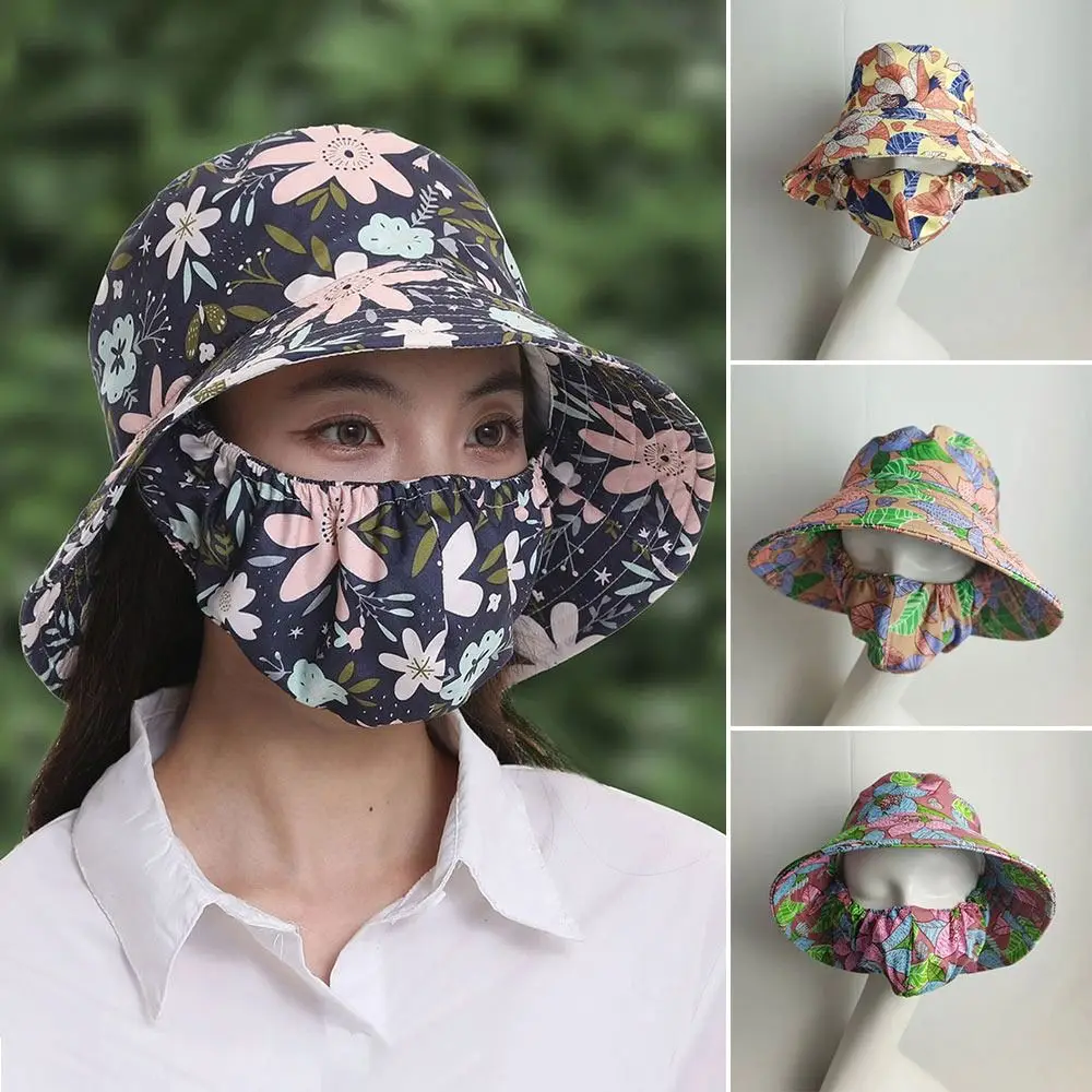 Outdoor Floral Tea Picking Cap Anti-UV Wide Brim Agricultural Work Hat Neck Protection with Mask Sun Visor Cap for Women
Outdoor Floral Tea Picking Cap Anti-UV Wide Brim Agricultural Work Hat Neck Protection with Mask Sun Visor Cap for Women