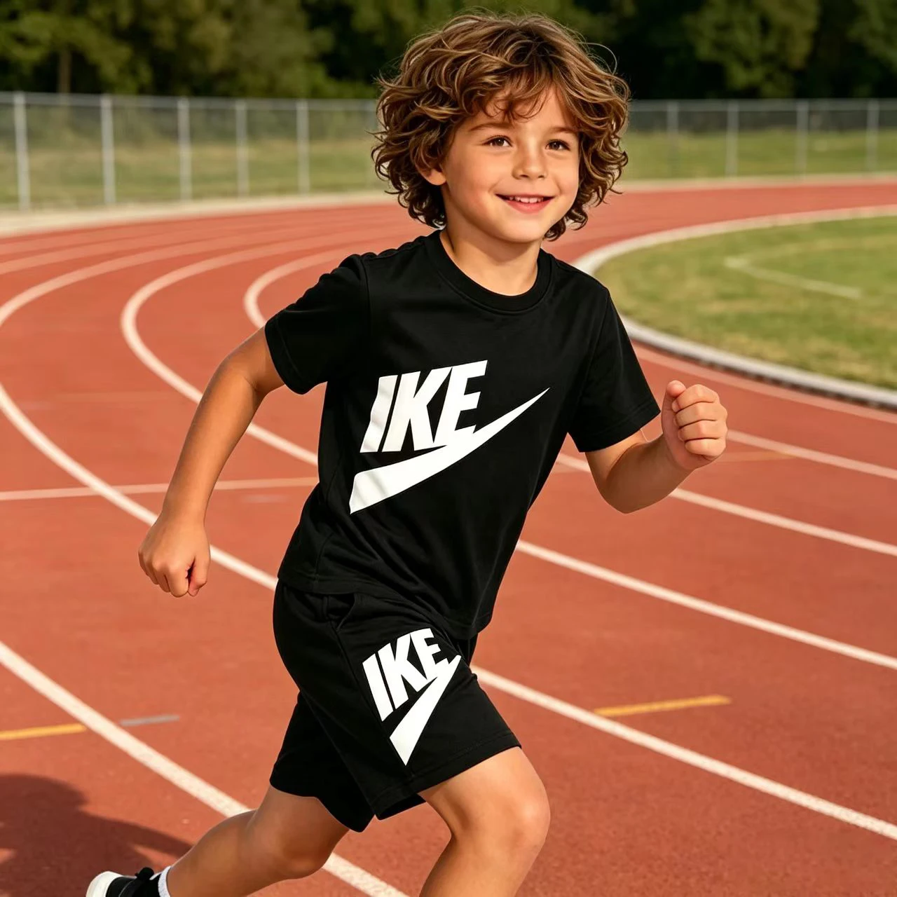 Kids Black T-shirt+Shorts Summer Clothing 3-12 Years Gift Letters Boys Girls Short-Sleeved Casual Fashion Jogging Two-piece Set
Kids Black T-shirt+Shorts Summer Clothing 3-12 Years Gift Letters Boys Girls Short-Sleeved Casual Fashion Jogging Two-piece Set
