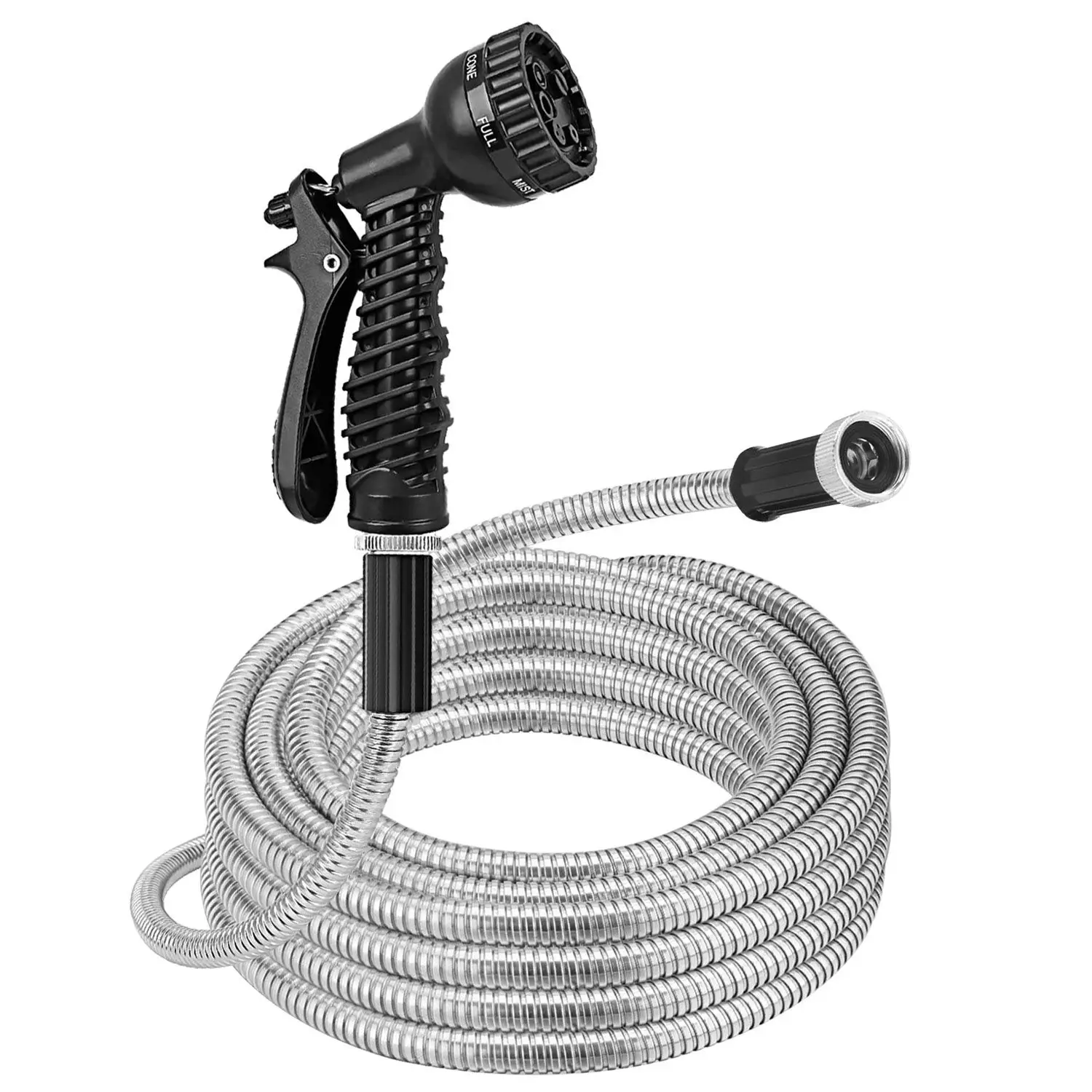 For For 25FT/50FT/100FT Heavy Duty Stainless Steel Garden Hose Garden Watering Kit Metal Water Hose with 2 Nozzles 12 Patterns F
For For 25FT/50FT/100FT Heavy Duty Stainless Steel Garden Hose Garden Watering Kit Metal Water Hose with 2 Nozzles 12 Patterns F