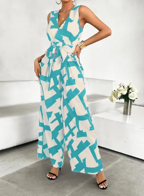 Jumpsuit Women's Fashion 2025 Spring and Summer Latest Leisure Vacation Style Color Blocking Strap Wide Leg Pants Jumpsuit
Jumpsuit Women's Fashion 2025 Spring and Summer Latest Leisure Vacation Style Color Blocking Strap Wide Leg Pants Jumpsuit