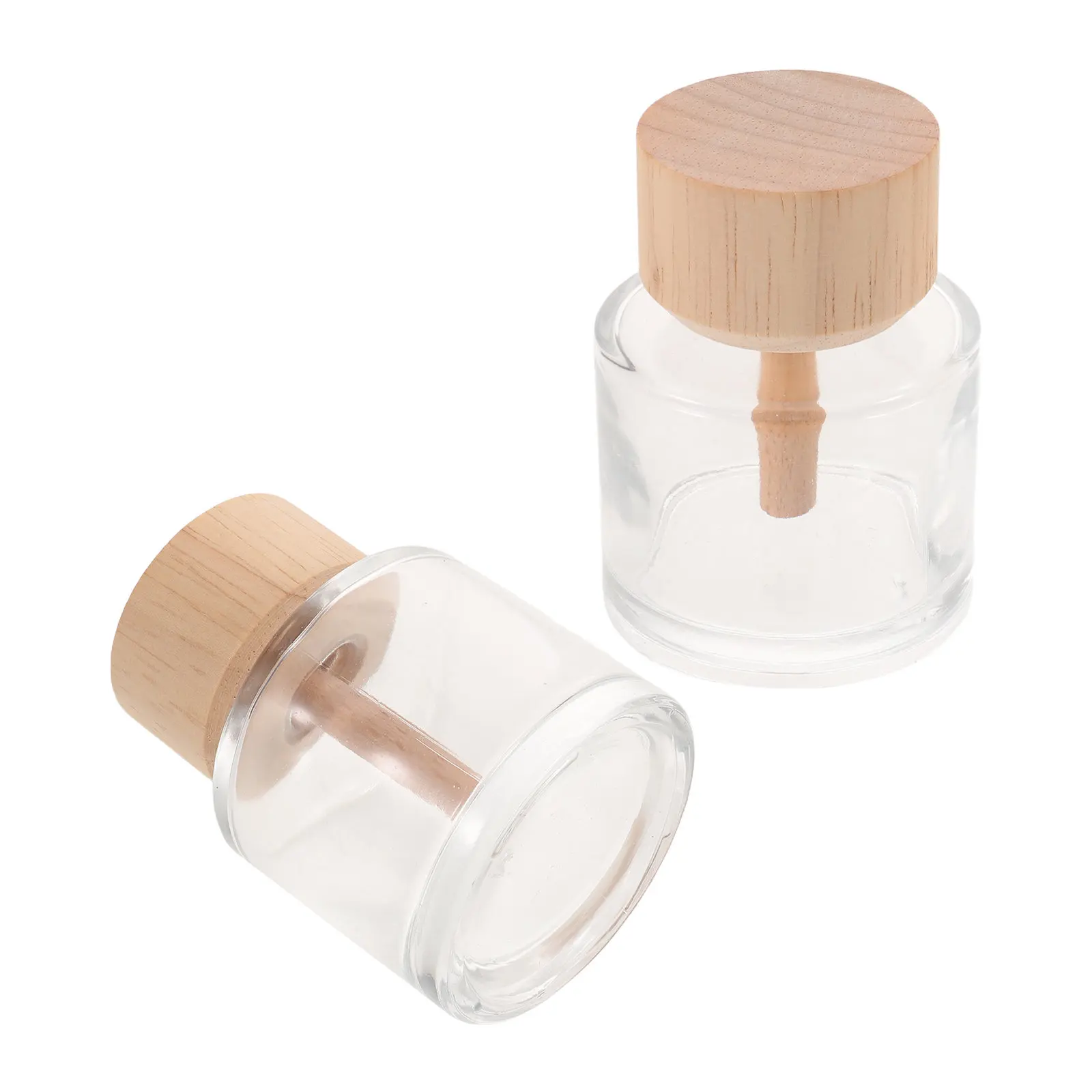 2Pcs 50Ml Round Clear Glass Diffuser Bottles Empty Refillable Fragrance Oil Jars with Natural Wooden Cap for Essential Oils DIY
2Pcs 50Ml Round Clear Glass Diffuser Bottles Empty Refillable Fragrance Oil Jars with Natural Wooden Cap for Essential Oils DIY