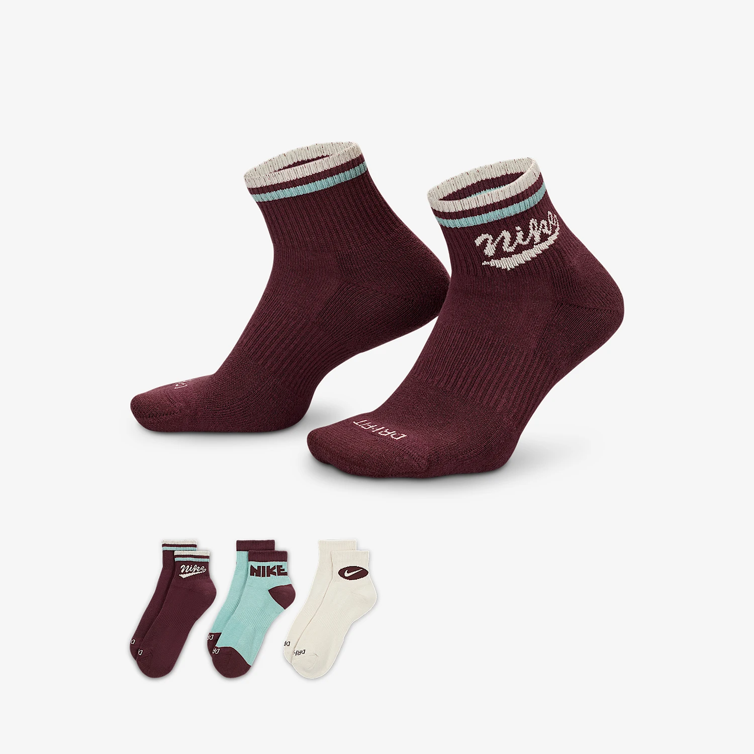 Nike genuine Everyday Plus Unisex Sport Socks 3-Pack HJ9340-904
Nike genuine Everyday Plus Unisex Sport Socks 3-Pack HJ9340-904