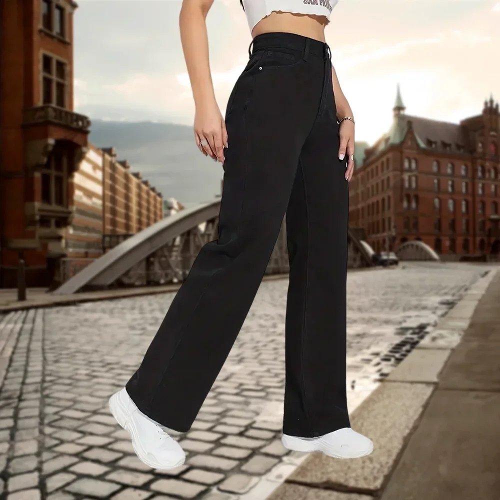 Denim Straight Pants Women Vintage Jeans High Waist Washed Distressed Basics Ankle Length Trousers 2025 Female Streetwear
Denim Straight Pants Women Vintage Jeans High Waist Washed Distressed Basics Ankle Length Trousers 2025 Female Streetwear