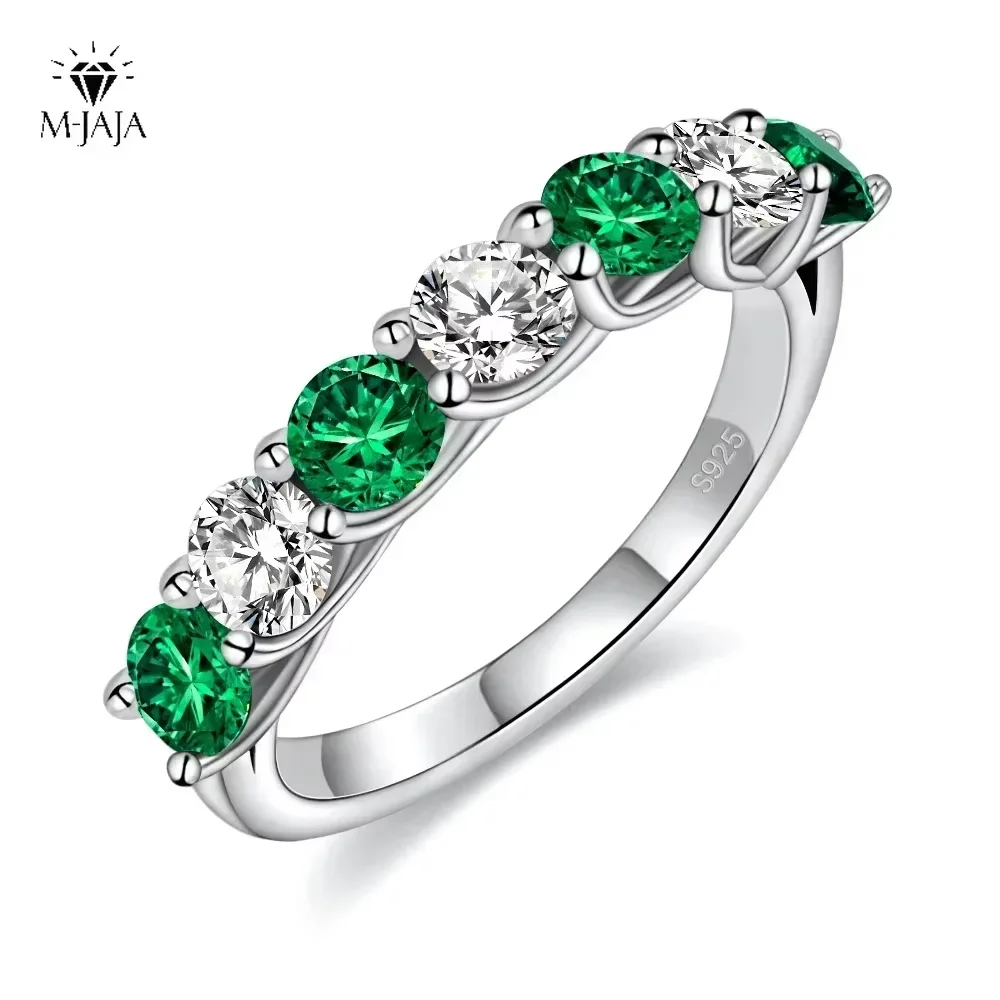 M-JAJA 3.5mm Emerald Gemstone Ring S925 Sterling Silver Lab Created Sapphire/Ruby Moissanite Wedding Band Vintage Fine Jewelry
M-JAJA 3.5mm Emerald Gemstone Ring S925 Sterling Silver Lab Created Sapphire/Ruby Moissanite Wedding Band Vintage Fine Jewelry