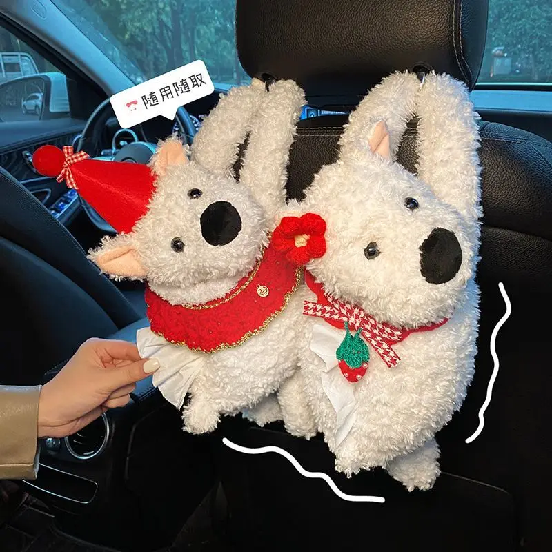Car tissue box plush doll hanging cute cardboard box armrest chair back tissue bag women 
Car tissue box plush doll hanging cute cardboard box armrest chair back tissue bag women