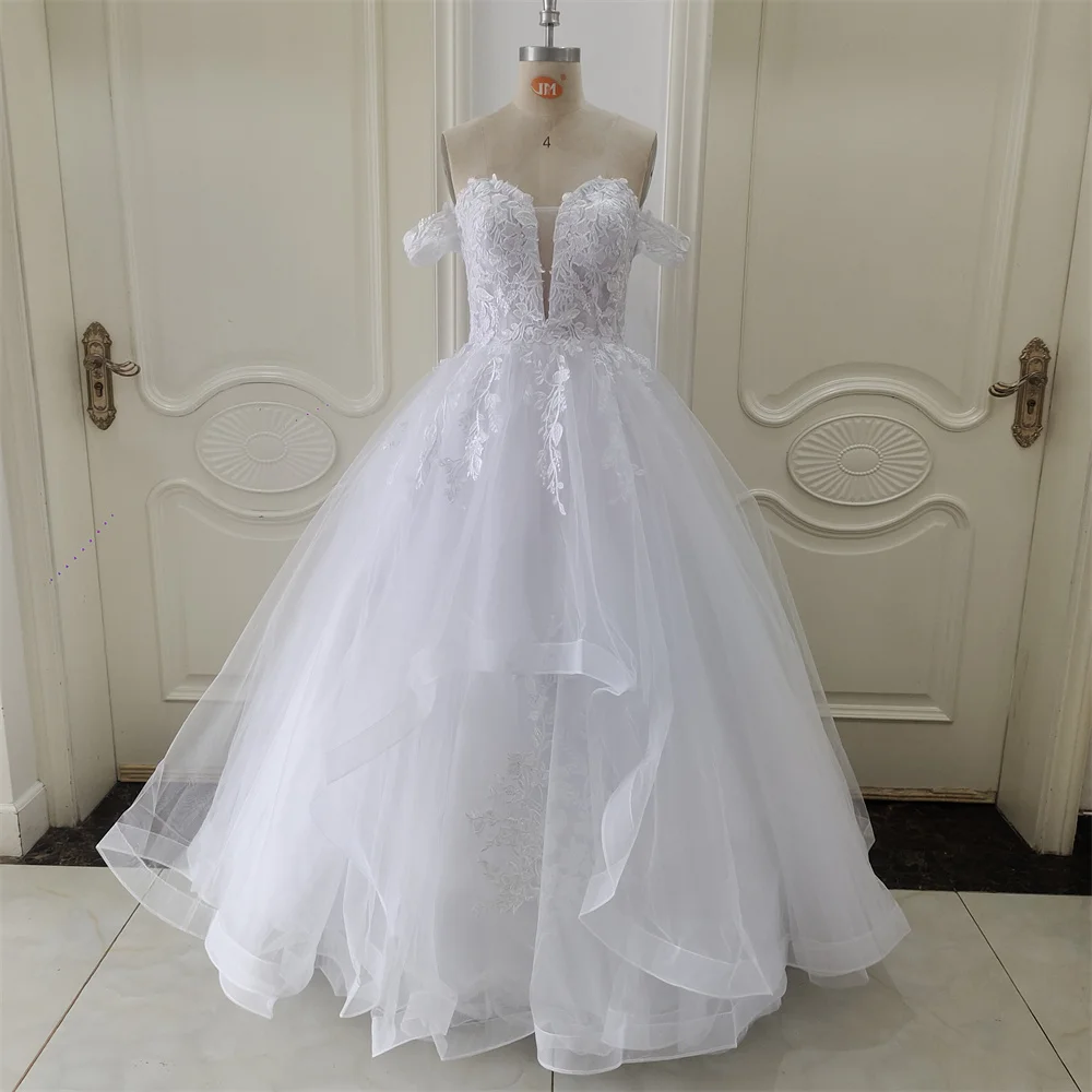 ZJ9378 Off The Shoulder Elegant Wedding Dress Boat Neck Lace 2025 Simple Starry Bridal Gown Plus Size
ZJ9378 Off The Shoulder Elegant Wedding Dress Boat Neck Lace 2025 Simple Starry Bridal Gown Plus Size