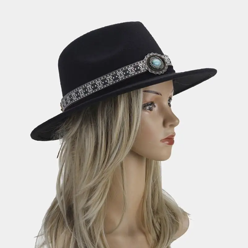 652F Outdoor Anti-Uv Cowboy Hat with Ethnic Hat Rope Rolled Brim Cowgirl Hat
652F Outdoor Anti-Uv Cowboy Hat with Ethnic Hat Rope Rolled Brim Cowgirl Hat