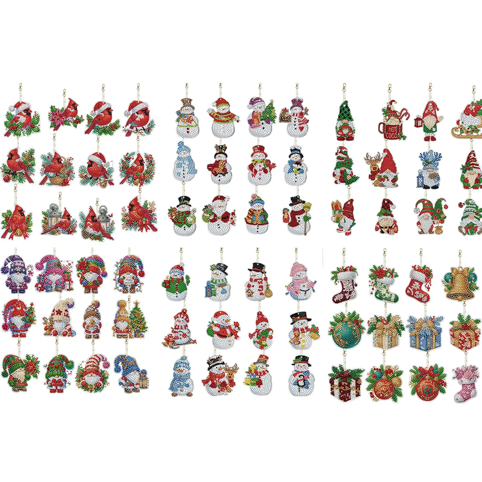 12pcs Christmas Diamond Painting Keychains Kit DIY Diamond Art Painting Keychains for Beginners Unique Handmade Gift
12pcs Christmas Diamond Painting Keychains Kit DIY Diamond Art Painting Keychains for Beginners Unique Handmade Gift