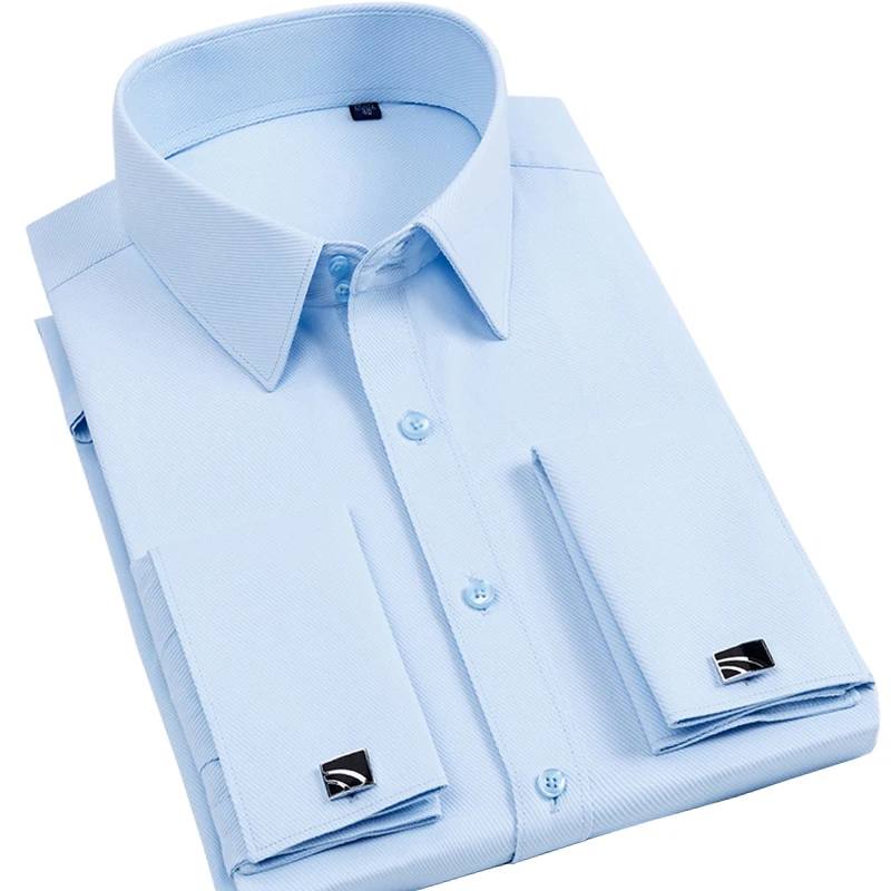 French Cuff Men's Long Sleeve Tuxedo Dress Shirt Slim Fit Formal Social Wedding Evening Double Cuff Shirts with Cufflinks
French Cuff Men's Long Sleeve Tuxedo Dress Shirt Slim Fit Formal Social Wedding Evening Double Cuff Shirts with Cufflinks