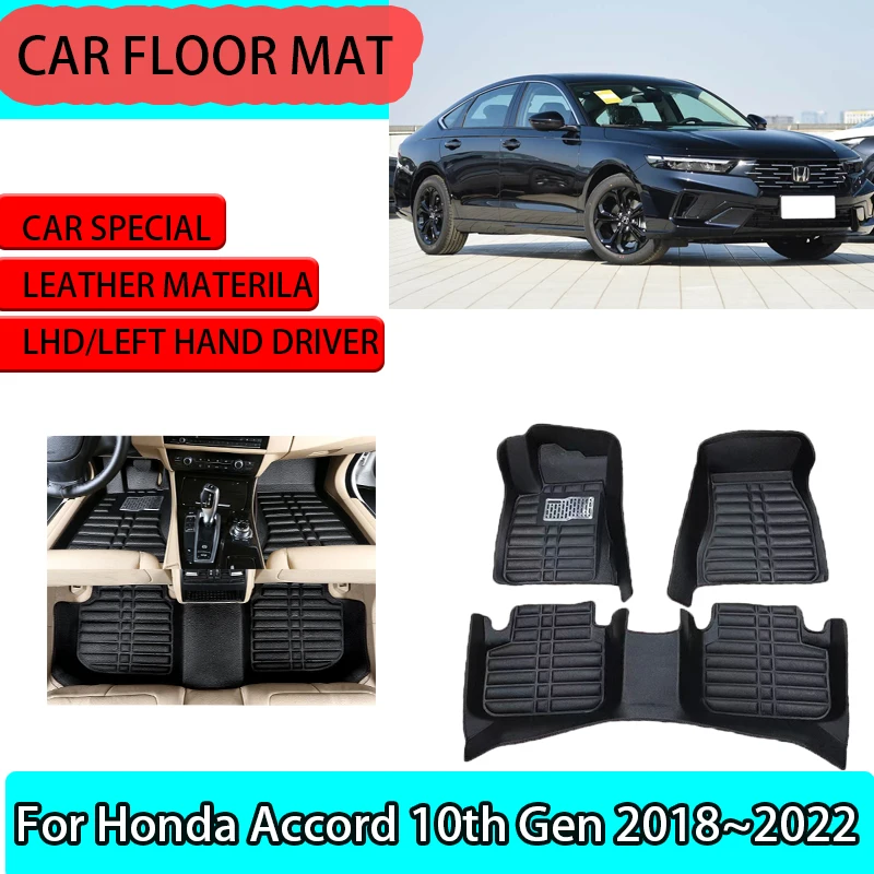 For Honda Accord 10th Gen 2018~2022 LHD Car Floor Mats Foot Liner Pad Custom Waterproof Liner Cover Rug Car Interior Accessories
For Honda Accord 10th Gen 2018~2022 LHD Car Floor Mats Foot Liner Pad Custom Waterproof Liner Cover Rug Car Interior Accessories