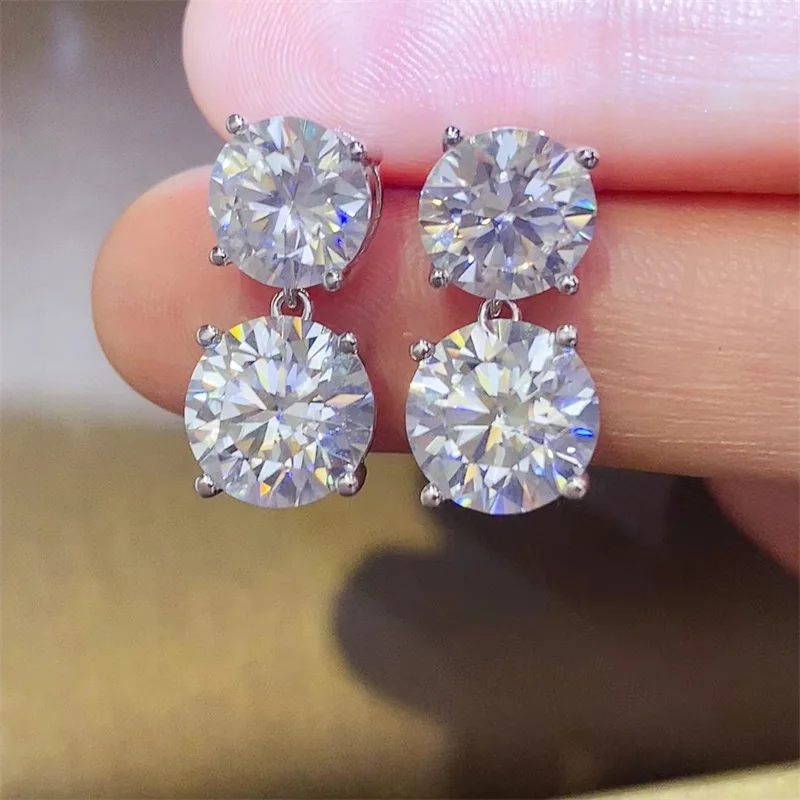 Commemorative Moissanite PT950 Platinum Single 5 Carat Luxury Water Drop Earrings for Women, refined ear ornament
Commemorative Moissanite PT950 Platinum Single 5 Carat Luxury Water Drop Earrings for Women, refined ear ornament