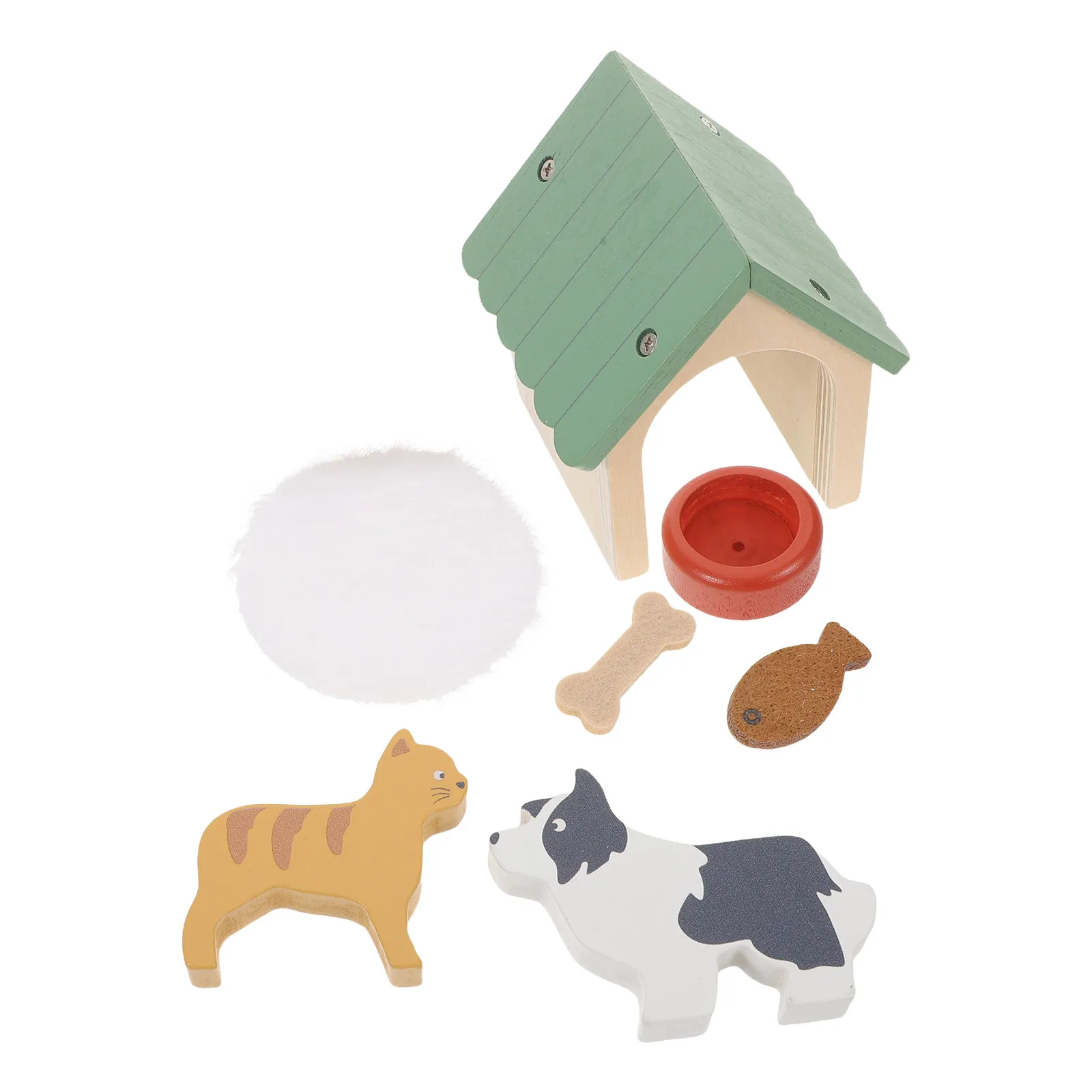 Набор для симуляции выращивания питомца: деревянный мини-домик для собаки с миской и аксессуарами для еды, для декора детской комнаты, для ролевых игр, творческий набор
Набор для симуляции выращивания питомца: деревянный мини-домик для собаки с миской и аксессуарами для еды, для декора детской комнаты, для ролевых игр, творческий набор