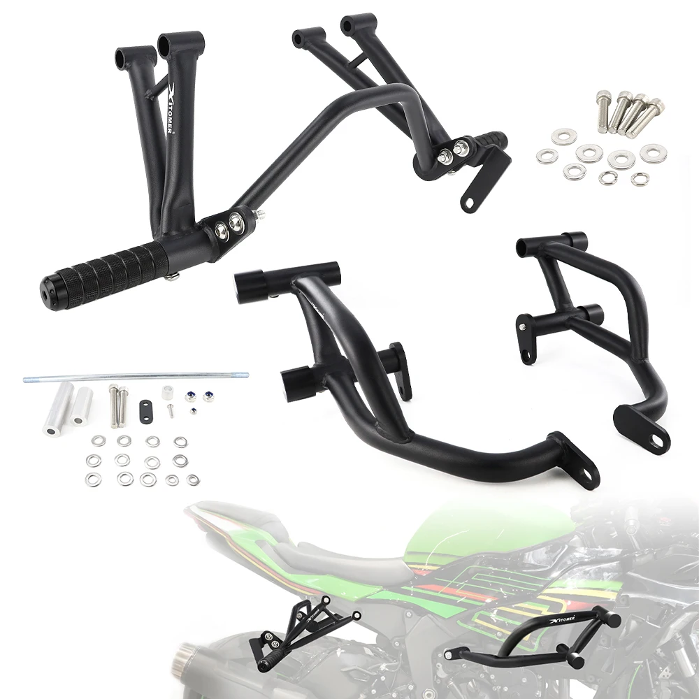 Для Kawasaki NINJA ZX-6R ZX636 2009-2025 мотоциклетная клетка для трюков, защита двигателя, защитные дуги и задние подножки, защита для трюков
Для Kawasaki NINJA ZX-6R ZX636 2009-2025 мотоциклетная клетка для трюков, защита двигателя, защитные дуги и задние подножки, защита для трюков