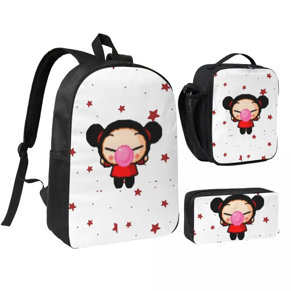 Pucca Backpack Student Boys Girls BookBag School Bag Laptop Shoulder Bags 3ps Insulated Lunch Bag Pencil Case
Pucca Backpack Student Boys Girls BookBag School Bag Laptop Shoulder Bags 3ps Insulated Lunch Bag Pencil Case