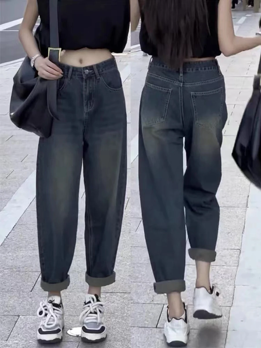 plus Size Elastic Straight Leg Fleece Lined Denim Jeans Women's Autumn Winter Loose High Waist Slimming Dad Harlan Nine Pants
plus Size Elastic Straight Leg Fleece Lined Denim Jeans Women's Autumn Winter Loose High Waist Slimming Dad Harlan Nine Pants