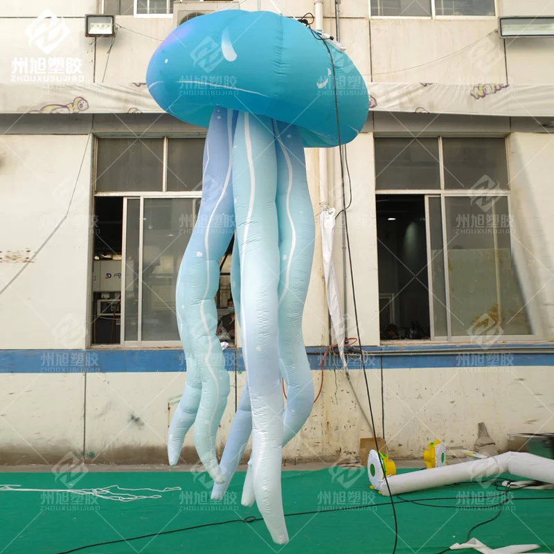 Customized inflatable suspension jellyfish model with blower Oxford cloth material advertising inflatable decoration
Customized inflatable suspension jellyfish model with blower Oxford cloth material advertising inflatable decoration