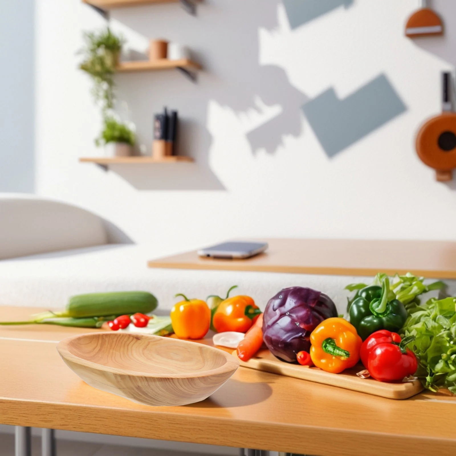 Wooden Fruit Tray High Quality Solid Wood Retro Food Serving Tray Smooth Oval Shape Kitchen Living Room Tabletop
Wooden Fruit Tray High Quality Solid Wood Retro Food Serving Tray Smooth Oval Shape Kitchen Living Room Tabletop